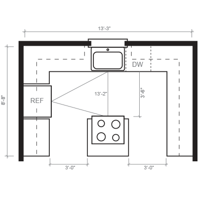 Island Kitchen Floorplan