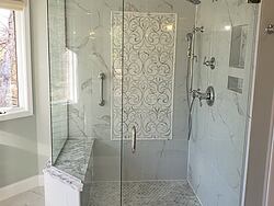 Chesterfield Marble Master Bath Shower
