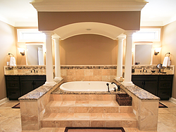 Master Bathroom With Columns - Bathtub