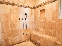 Master Bathroom With Columns - Shower Design