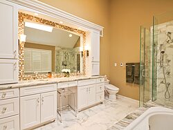 White Master Bathroom - Mirror