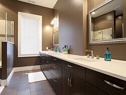 Gray Master Bathroom - Sink Design