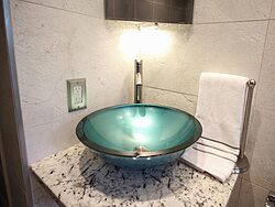 Universal Design Gray Bathroom - Sink Bowl