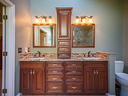 Stained Glass Master Bathroom - Bathroom Sinks