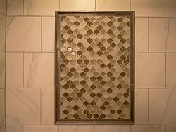 Small Bathroom With Decorative Tile - Detail Tile