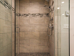 Trendy Neutral Bathroom - Shower Details