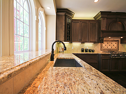 Open Kitchen with Island Seating - Kitchen Faucet