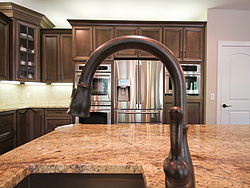 Open Kitchen with Island Seating - Island Faucet