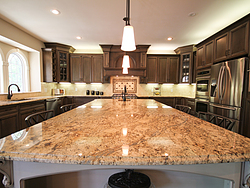 Open Kitchen with Island Seating - Island Countertop