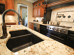 Traditional Two-Tone Kitchen - Island Faucet