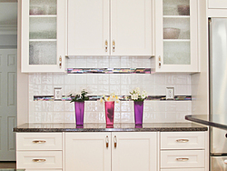 Transitional Kitchen With A Pop Of Color - Cabinet Design
