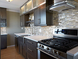 Cool Contemporary Gallery Kitchen - Stove