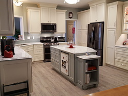 Traditional Gray and White Kitchen