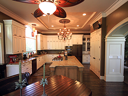 Large Kitchen with Functional Island - From Dining Room