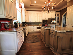 Large Kitchen with Functional Island - Kitchen Cabinets