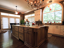 Large Kitchen with Functional Island - Wood Floors