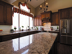 Traditional Kitchen With Center Island - Countertops