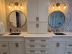 Double Vanity with Lights