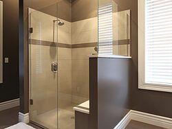 Gray Master Bathroom - Shower