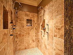 Black Tub Bathroom - Shower Design