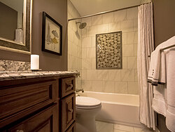 Small Bathroom With Decorative Tile