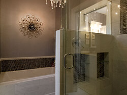 Modern Divided Bathroom - Glass Shower