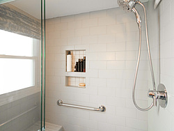 Gray Toned Bathroom - Shower Tile