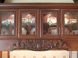 Warm Traditional Kitchen - Glass Cabinet Details