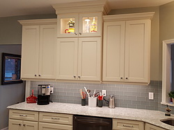 Traditional Gray and White Kitchen - Cabinet Design