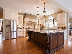 Traditional Open Kitchen - Two Tone Cabinets