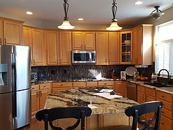White Kitchen With Granite Countertops - Remodeling: Before