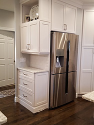 White Kitchen With Granite Countertops - Cabinet Design