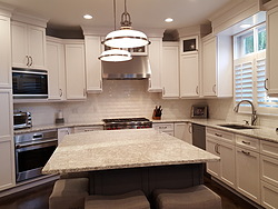 White Kitchen With Granite Countertops 