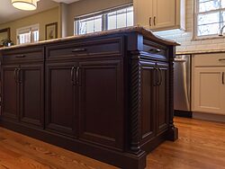 Full Length Kitchen Cabinets - Kitchen Island