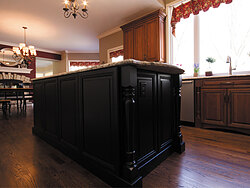 Traditional Kitchen With Center Island - Two Tone Cabinets